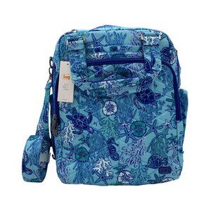 Lug Ranger XL Quilted Tote in Sealife Blue - Adjustable Strap, Trolley Sleeve, M